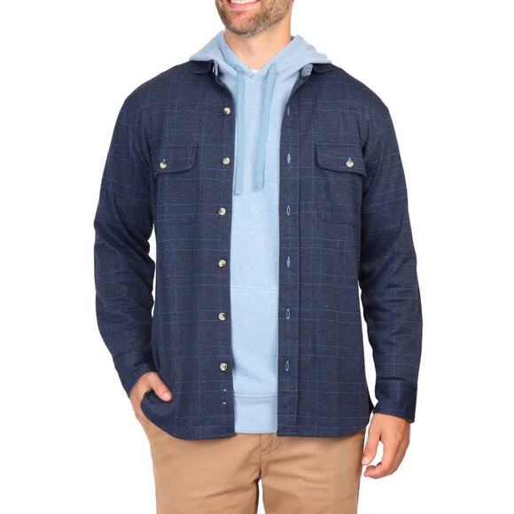 TailorByrd "The Sweatshirt" size Medium in color "Berry" Purple Plaid Lumberjack - Picture 2 of 16